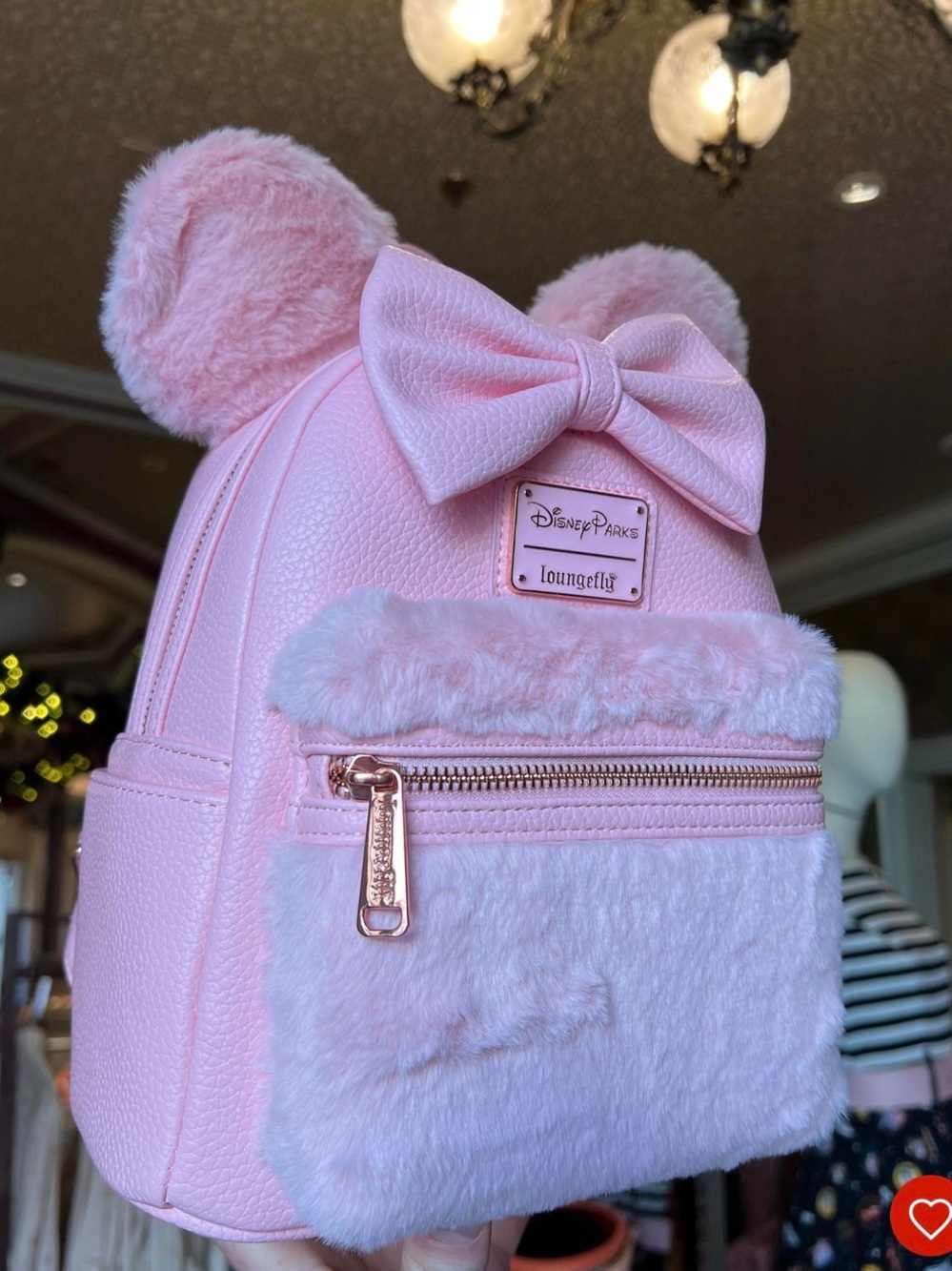 Disney Parks x Loungefly Pink Minnie Ear mini Backpack